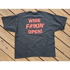 Black Widow Performance Gear Graphic Shirt "Wide F#!kin Open" Mens XXL